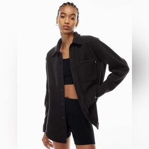 TNA Aritzia Polar Shirt Black Fleece Jacket